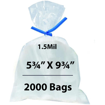 Flat Polypropylene Bags 1.5 Mil 5.75X9.75 inches 2000 Bags
